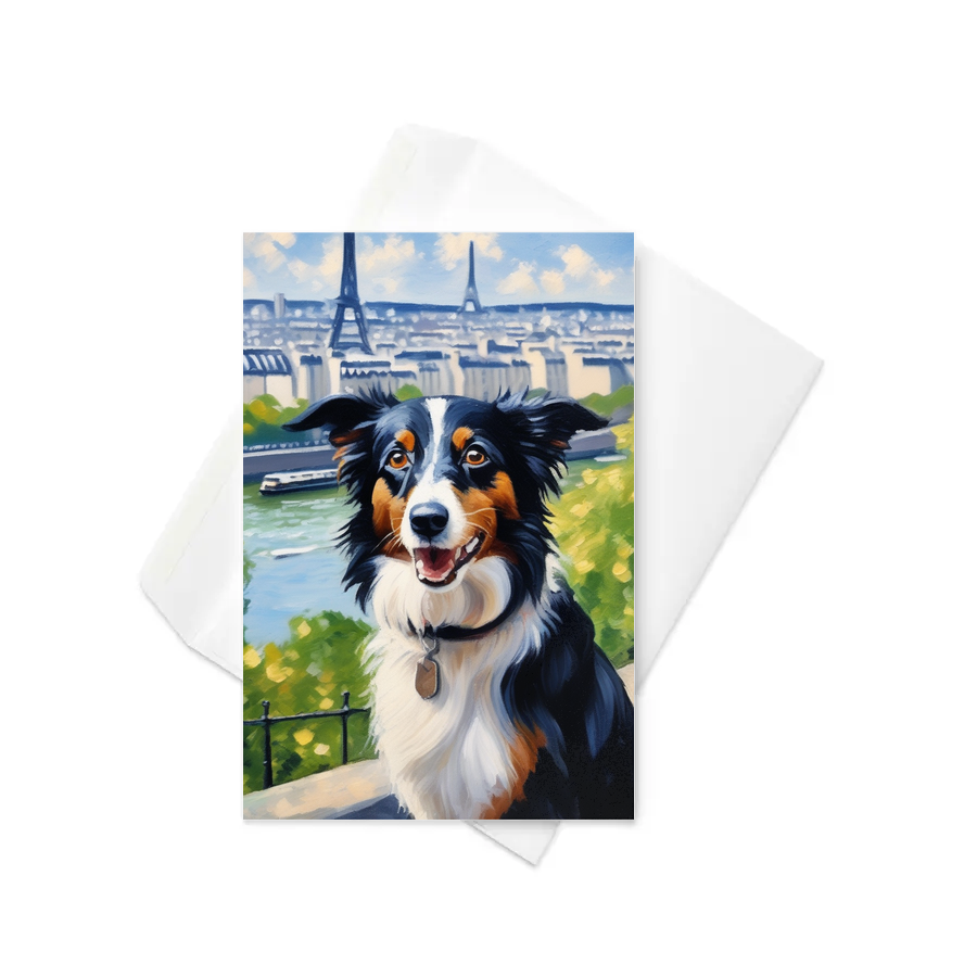 PugMug Custom Border Collie Greeting Card