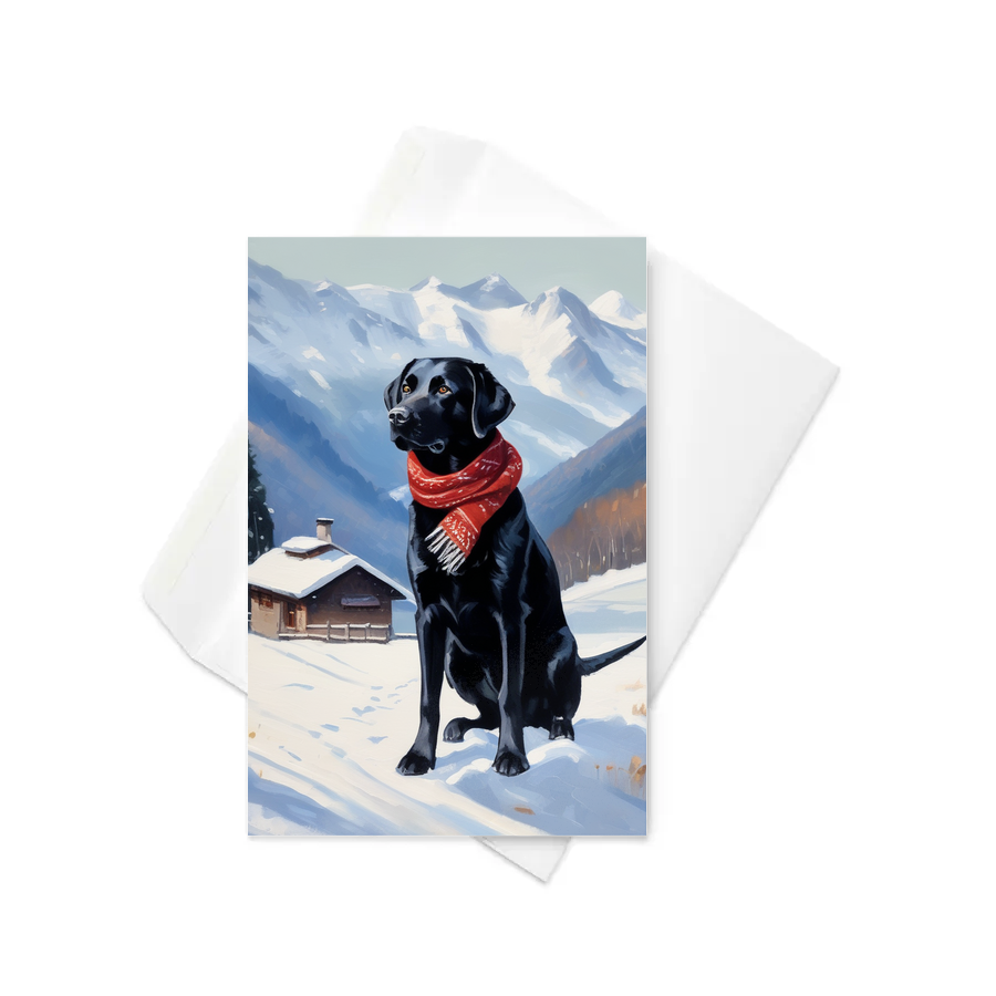 PugMug Custom Black Labrador Retriever Greeting Card