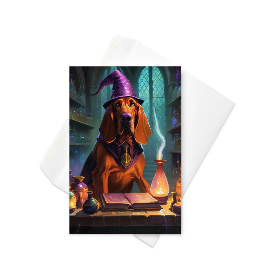 PugMug Custom Bloodhound Greeting Card