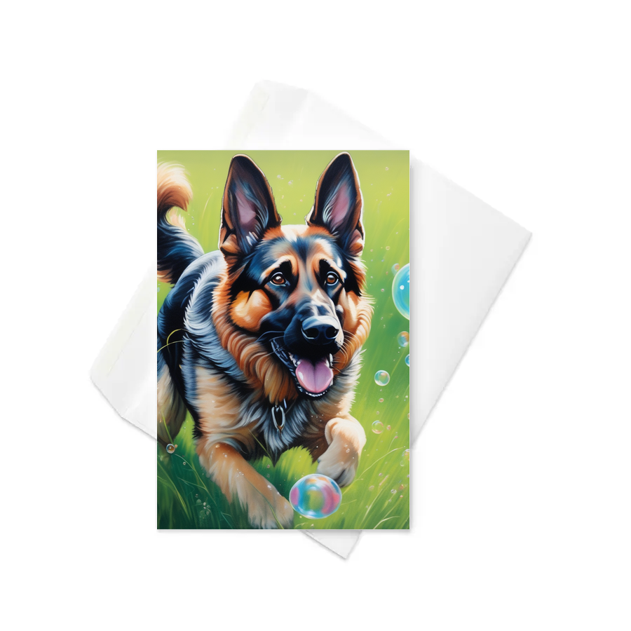 PugMug Custom German Shepherd Dog Greeting Card