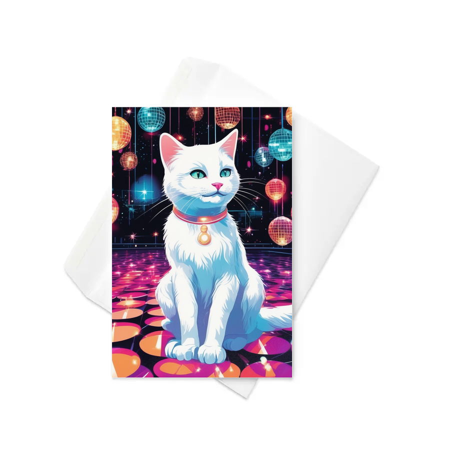 PugMug Custom White Companion Cat Greeting Card