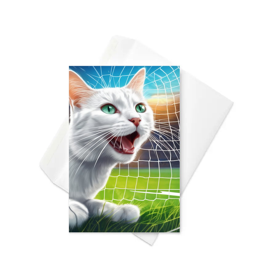 PugMug Custom White Companion Cat Greeting Card