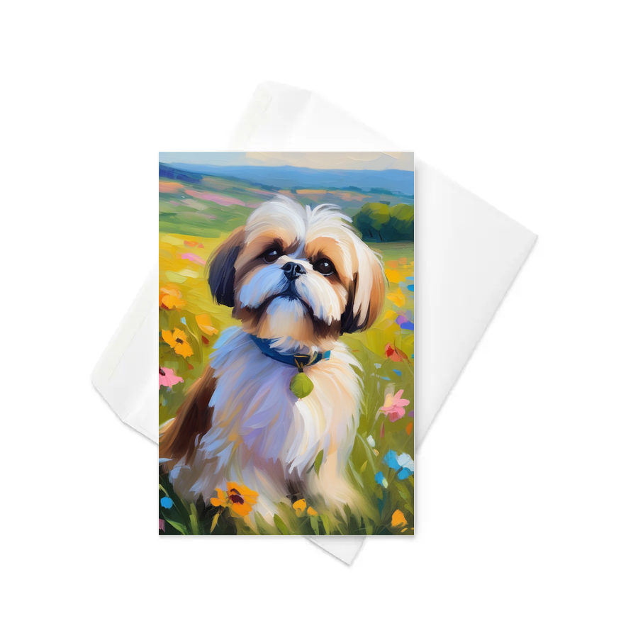 PugMug Custom Shih Tzu Greeting Card