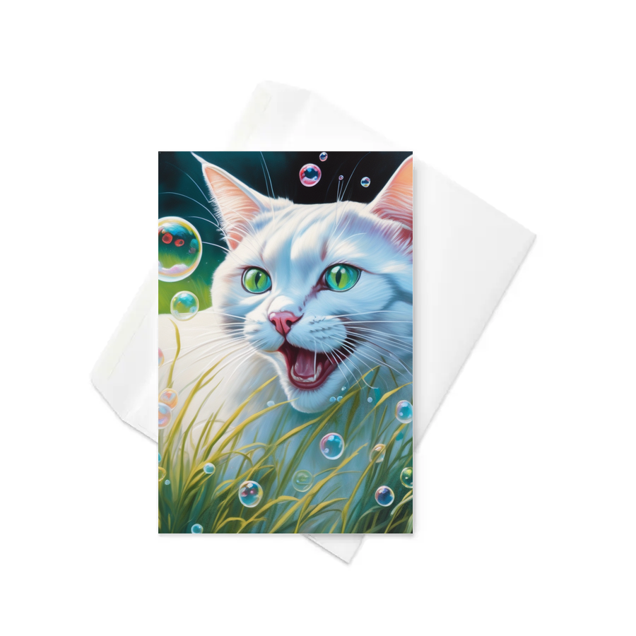 PugMug Custom White Exotic Cat Greeting Card