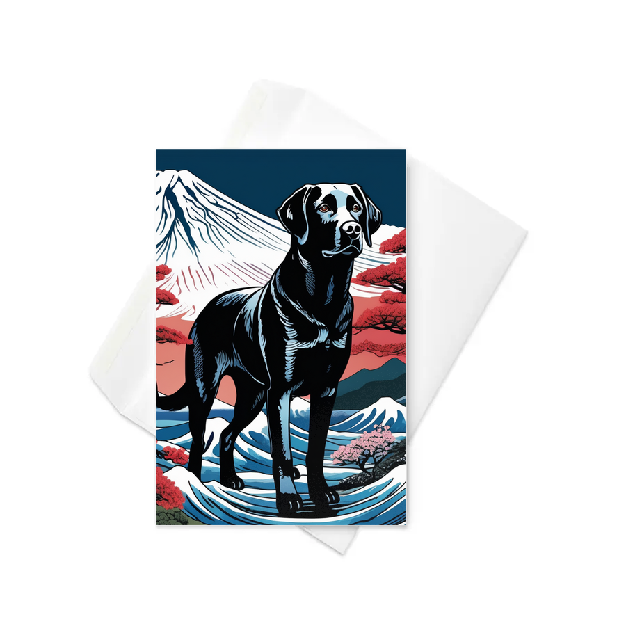 PugMug Custom Black Labrador Retriever Greeting Card