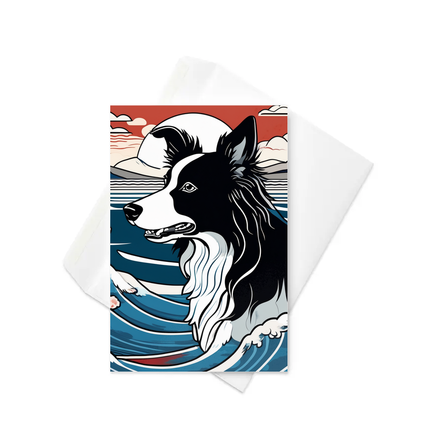 PugMug Custom Border Collie Greeting Card