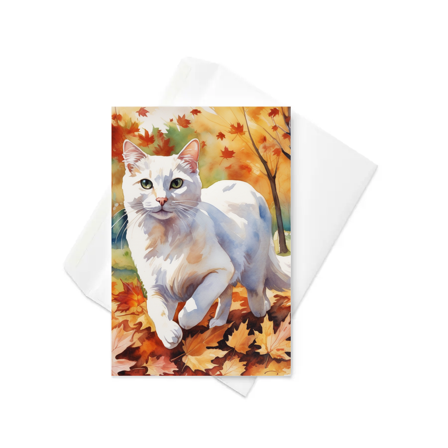 PugMug Custom White Companion Cat Greeting Card