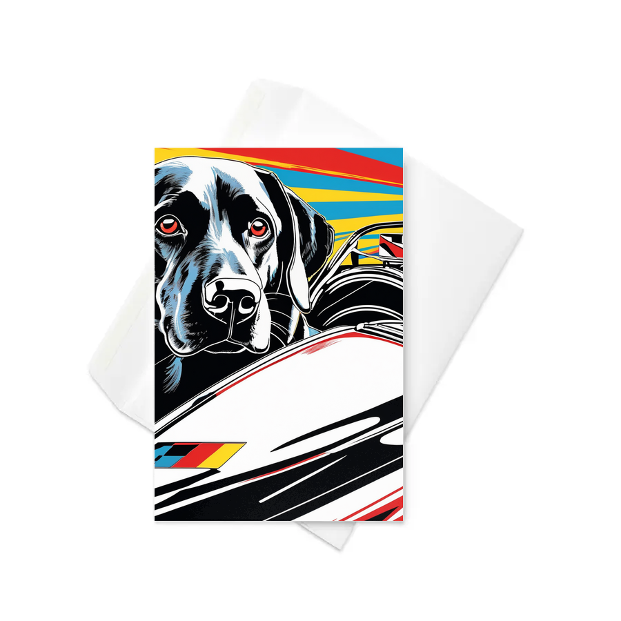 PugMug Custom Black Labrador Retriever Greeting Card