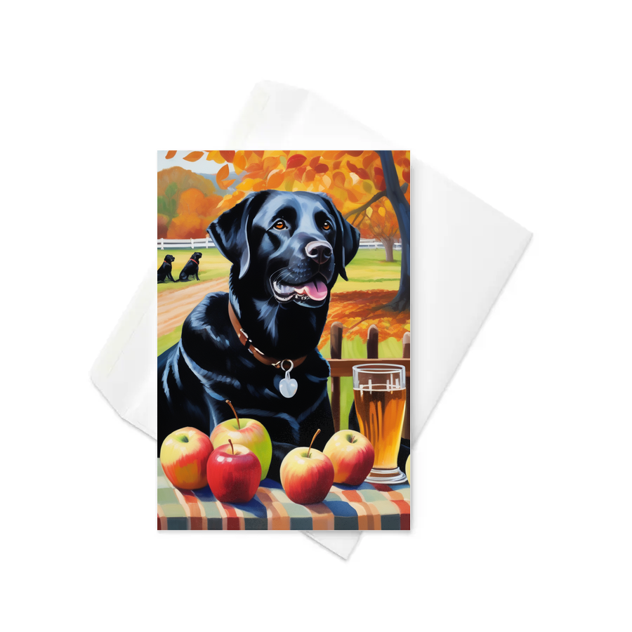 PugMug Custom Black Labrador Retriever Greeting Card