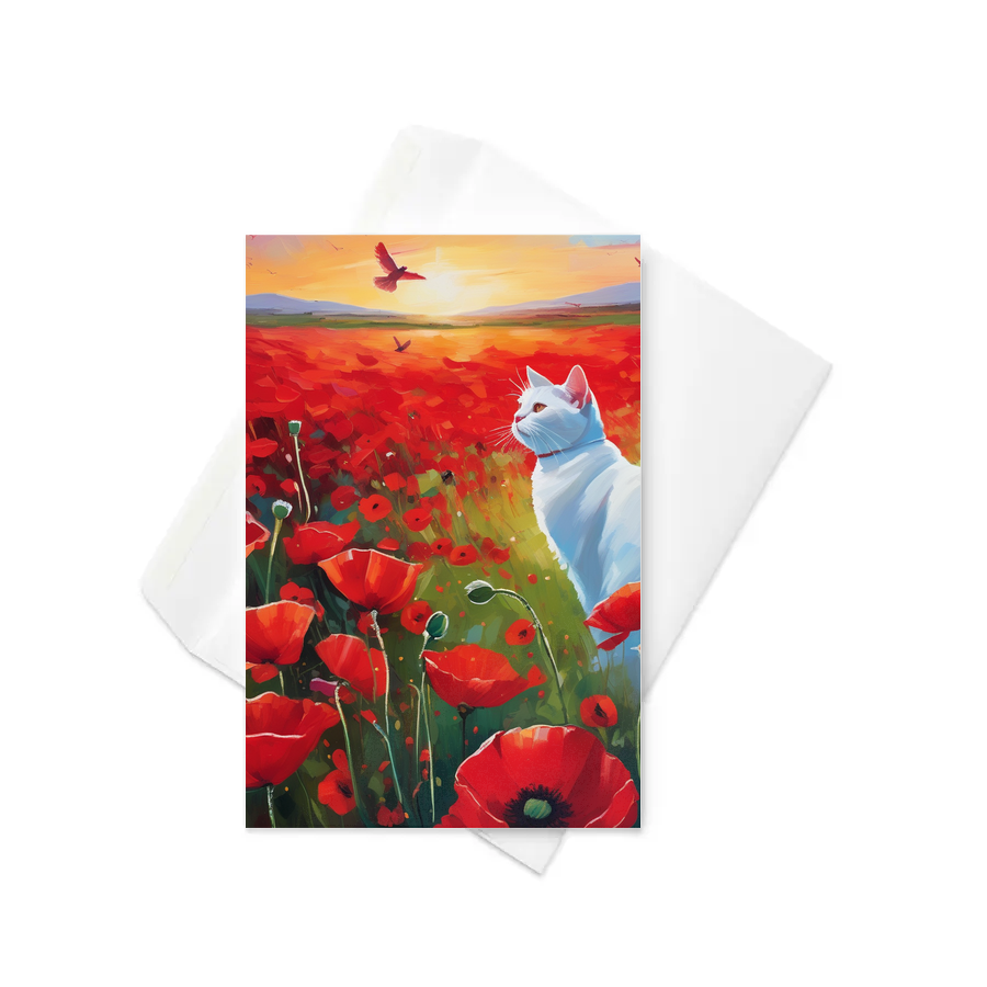 PugMug Custom White Companion Cat Greeting Card
