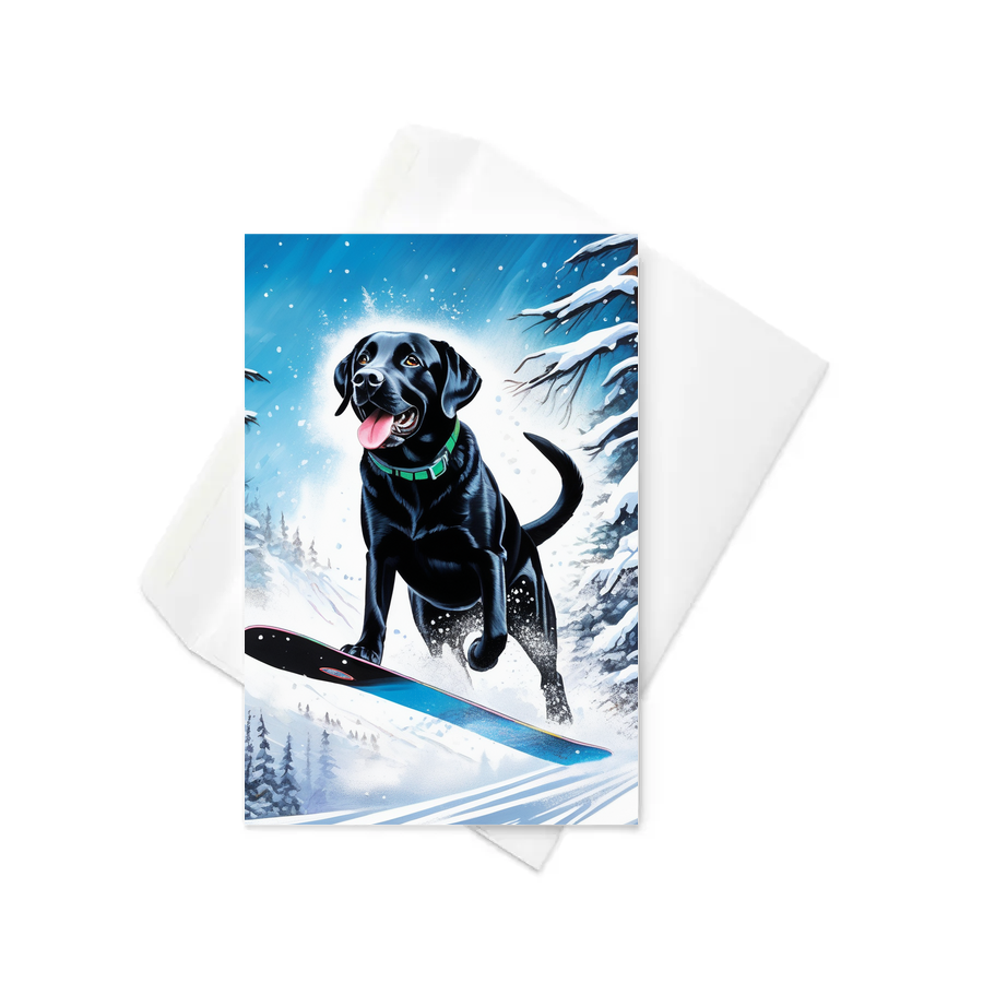 PugMug Custom Black Labrador Retriever Greeting Card