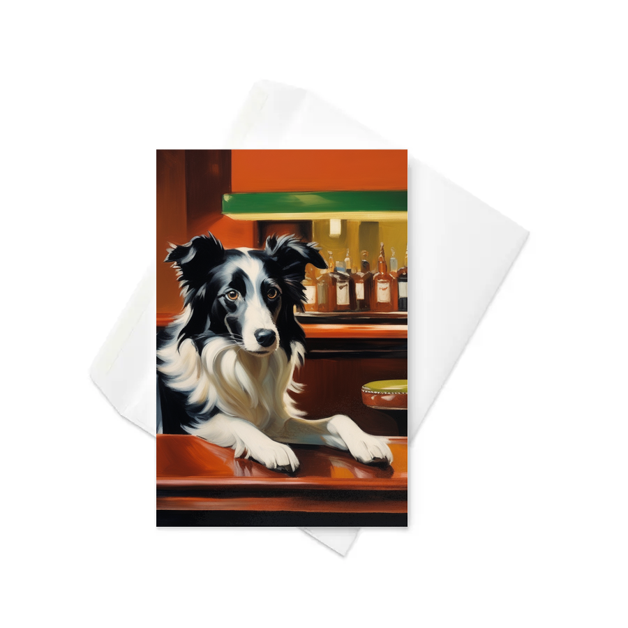 PugMug Custom Border Collie Greeting Card