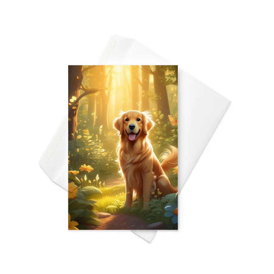 PugMug Custom Golden Retriever Greeting Card
