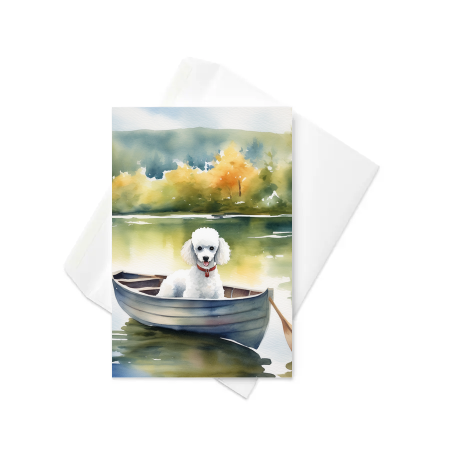 PugMug Custom White Poodle Greeting Card