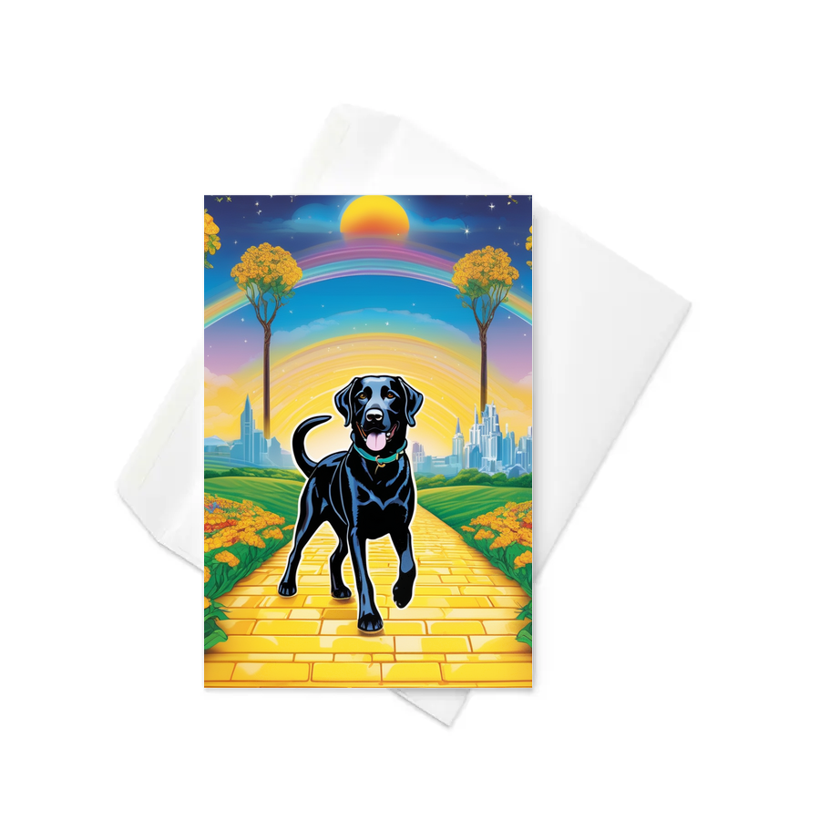 PugMug Custom Black Labrador Retriever Greeting Card