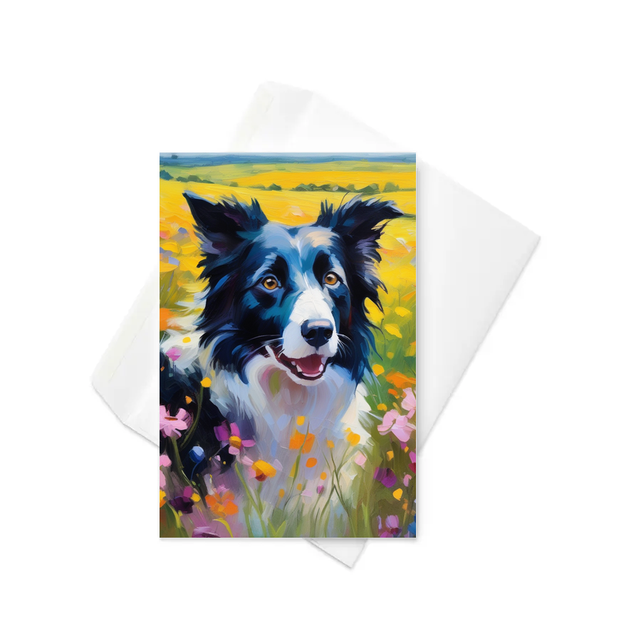 PugMug Custom Border Collie Greeting Card