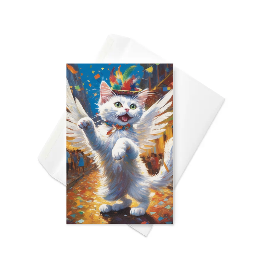 PugMug Custom White Companion Cat Greeting Card