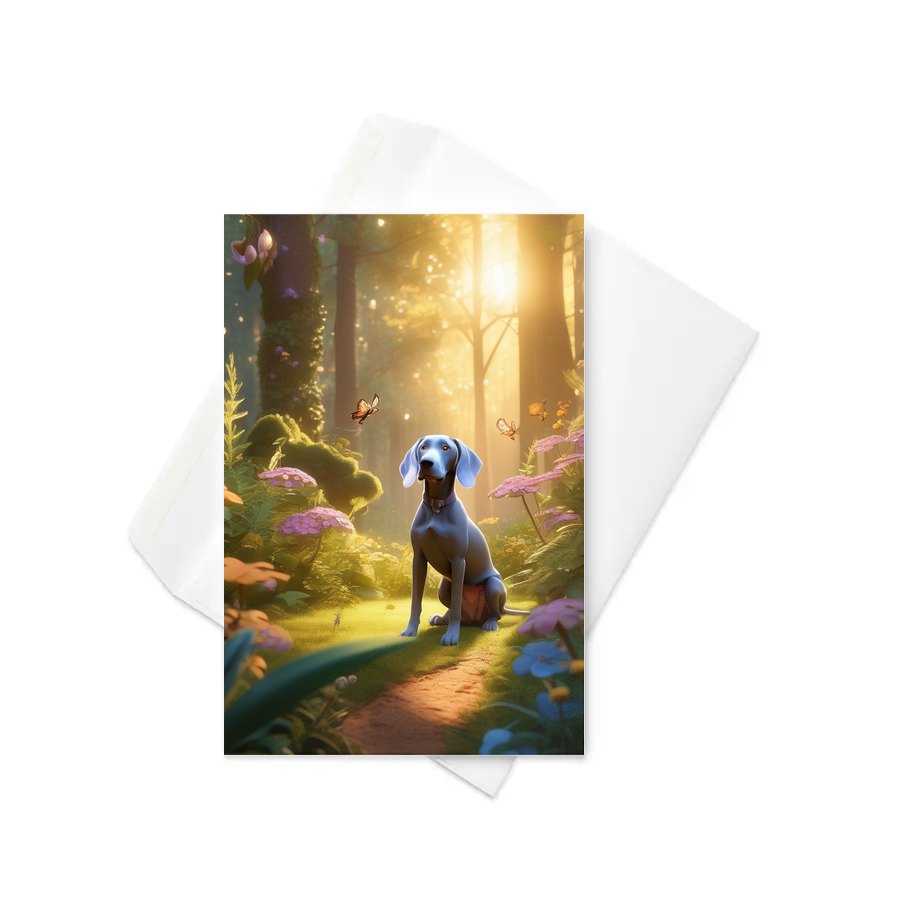 PugMug Custom Weimaraner Greeting Card