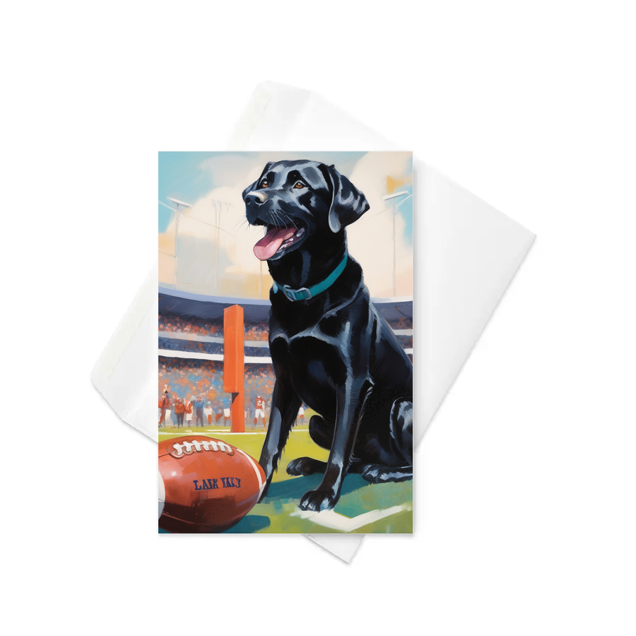 PugMug Custom Black Labrador Retriever Greeting Card
