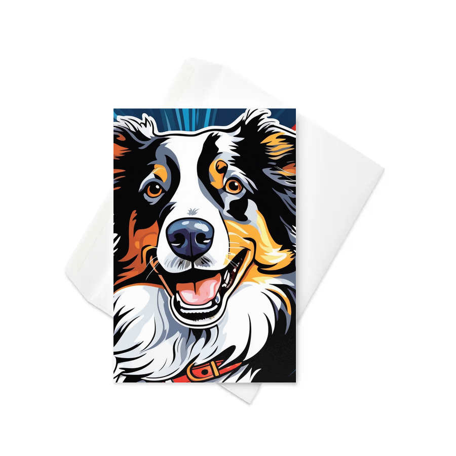 PugMug Custom Border Collie Greeting Card