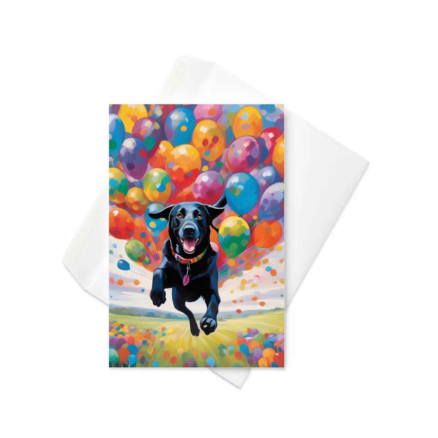 PugMug Custom Black Labrador Retriever Greeting Card