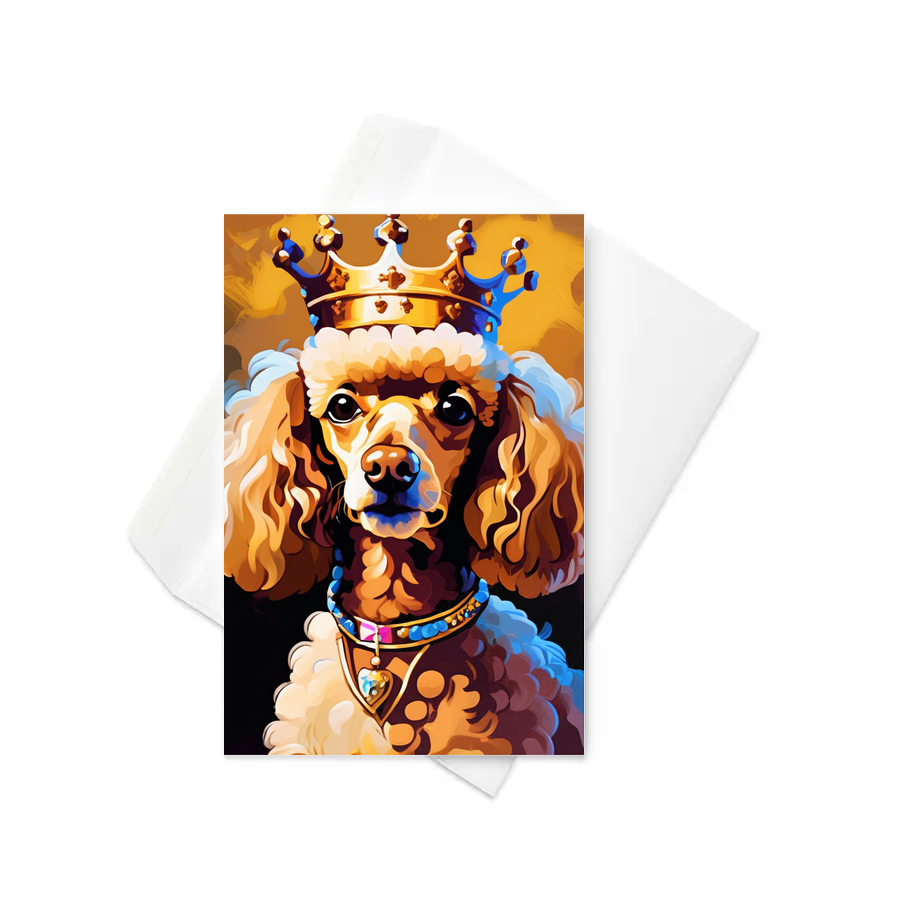 PugMug Custom Tan Poodle Greeting Card