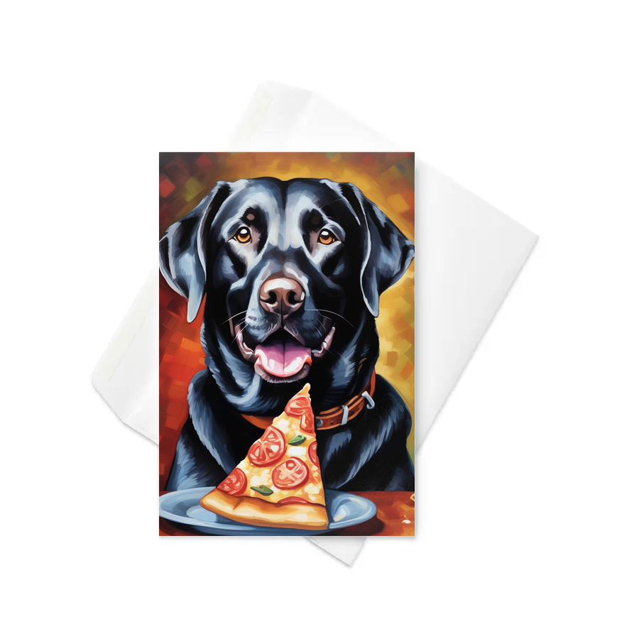 PugMug Custom Black Labrador Retriever Greeting Card