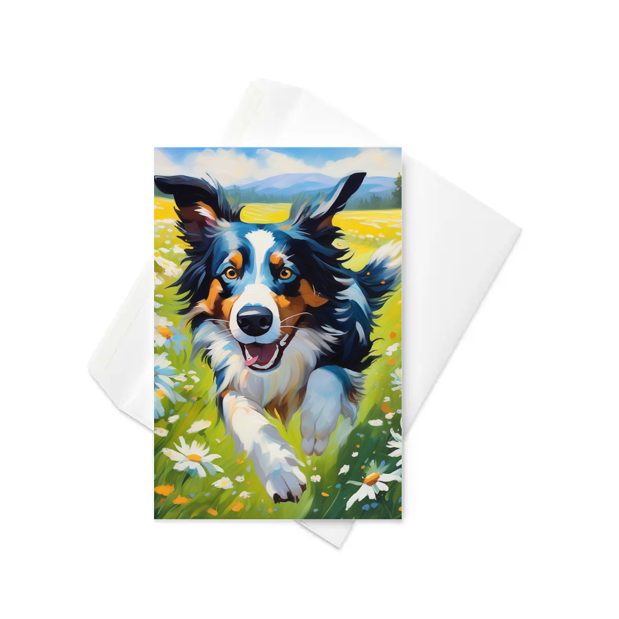 PugMug Custom Border Collie Greeting Card