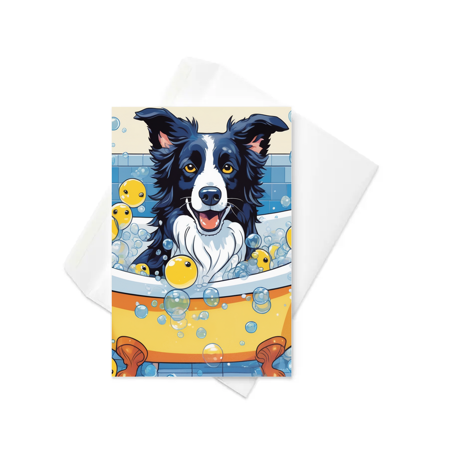 PugMug Custom Border Collie Greeting Card