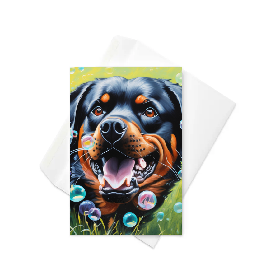 PugMug Custom Rottweiler Greeting Card