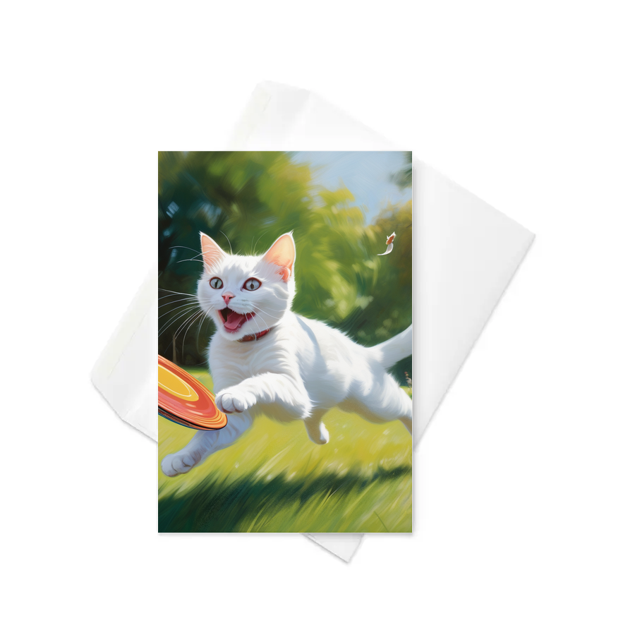 PugMug Custom White Companion Cat Greeting Card