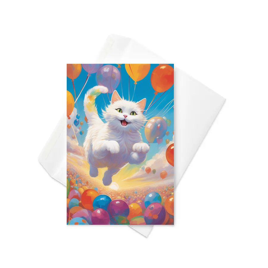 PugMug Custom White Companion Cat Greeting Card