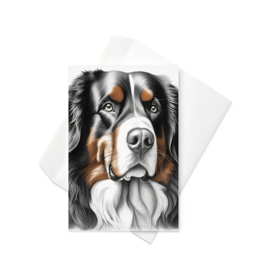 PugMug Custom Bernese Mountain Dog Greeting Card