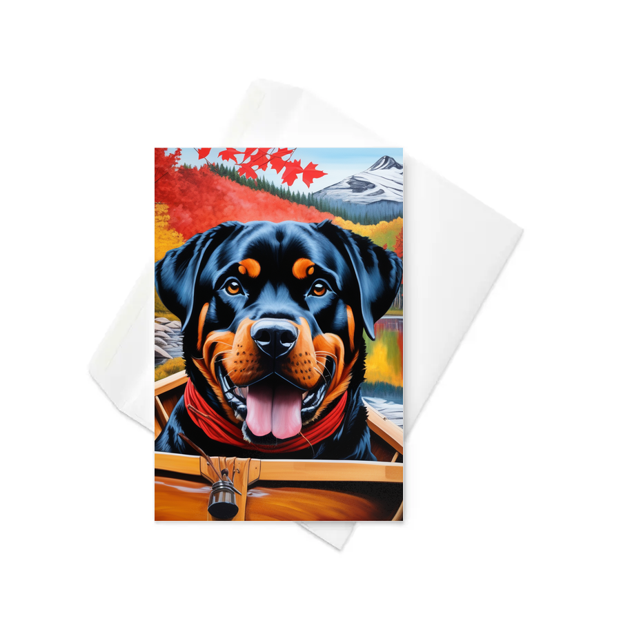 PugMug Custom Rottweiler Greeting Card