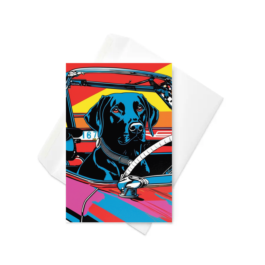 PugMug Custom Black Labrador Retriever Greeting Card