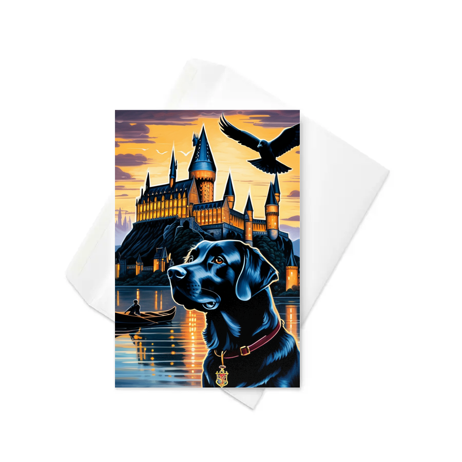 PugMug Custom Black Labrador Retriever Greeting Card