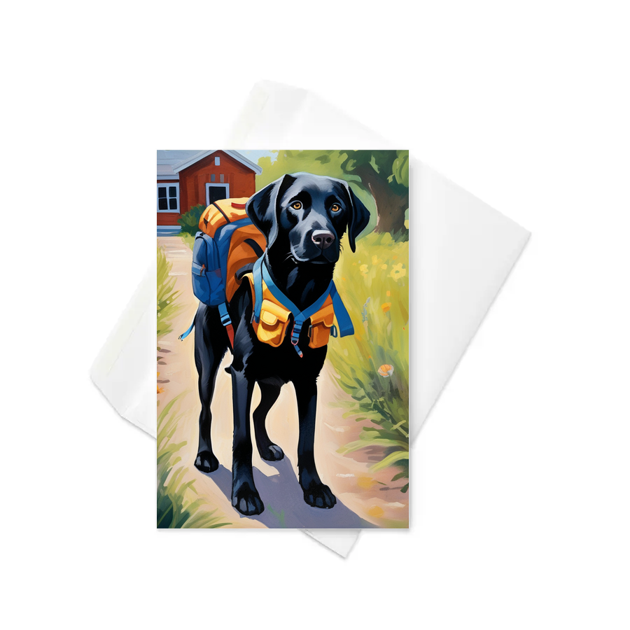 PugMug Custom Black Labrador Retriever Greeting Card