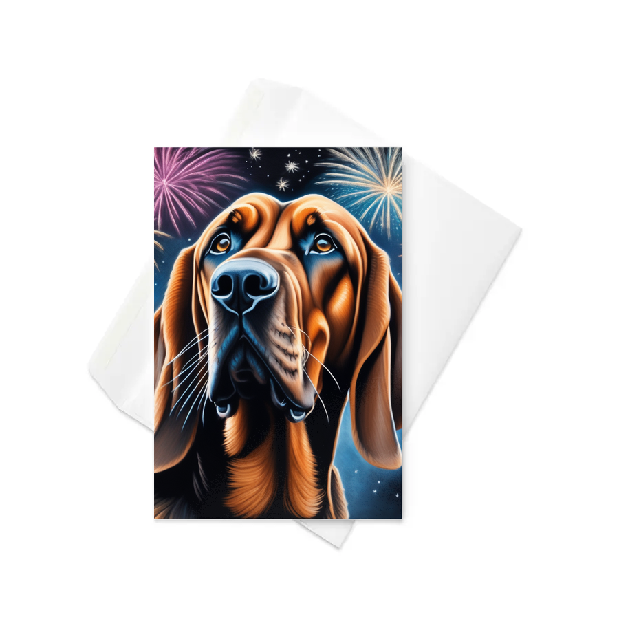 PugMug Custom Bloodhound Greeting Card