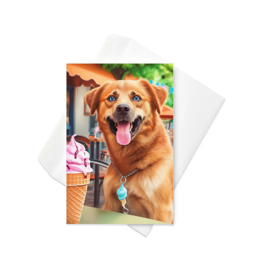 PugMug Custom Blue Greeting Card