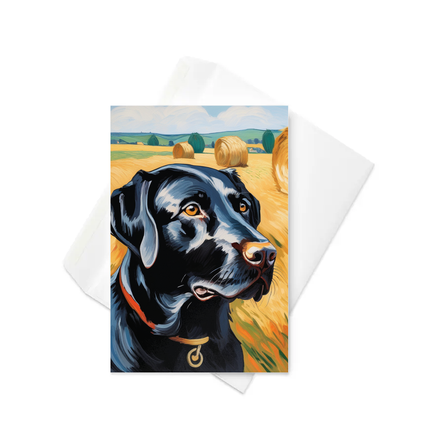 PugMug Custom Black Labrador Retriever Greeting Card