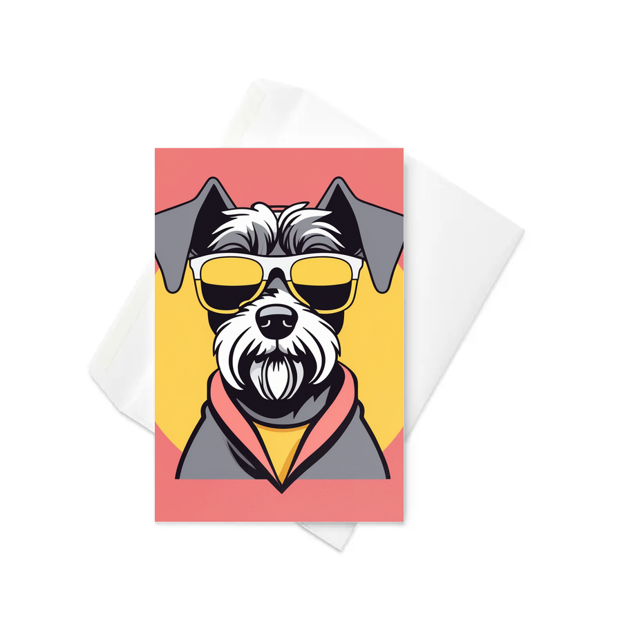 PugMug Custom Miniature Schnauzer Greeting Card