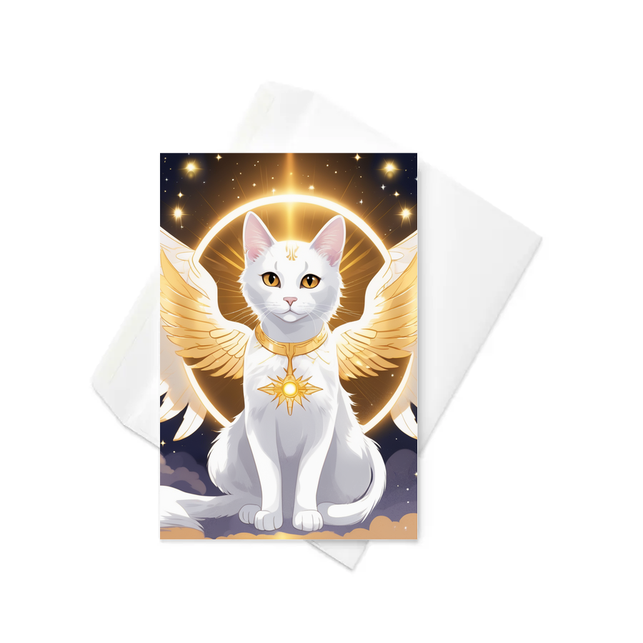 PugMug Custom White Companion Cat Greeting Card