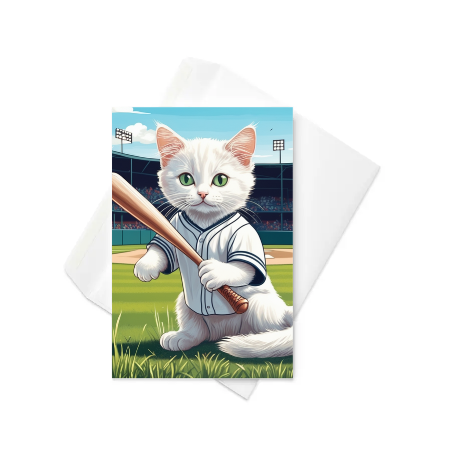 PugMug Custom White Companion Cat Greeting Card