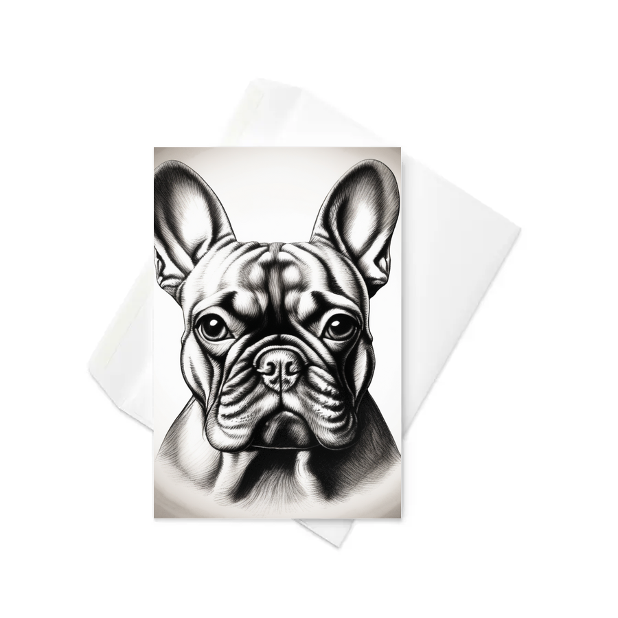 PugMug Custom Tan French Bulldog Greeting Card