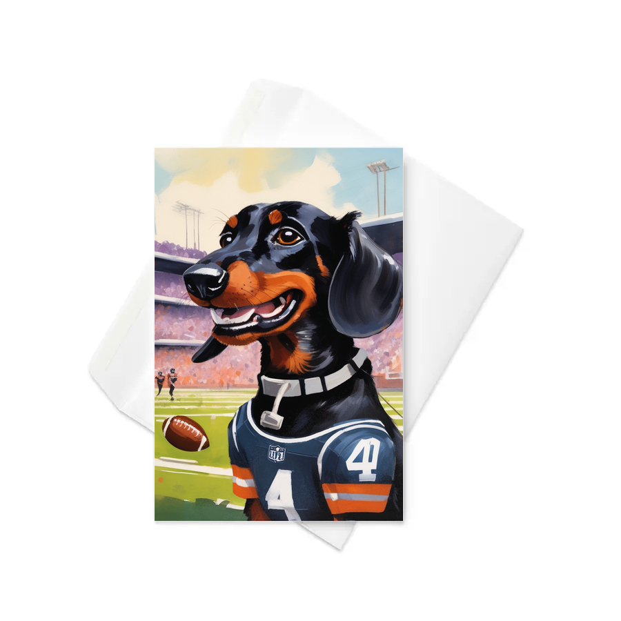 PugMug Custom Black Dachshund Greeting Card