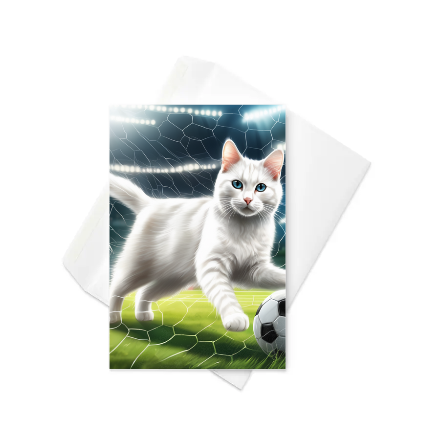 PugMug Custom White Companion Cat Greeting Card