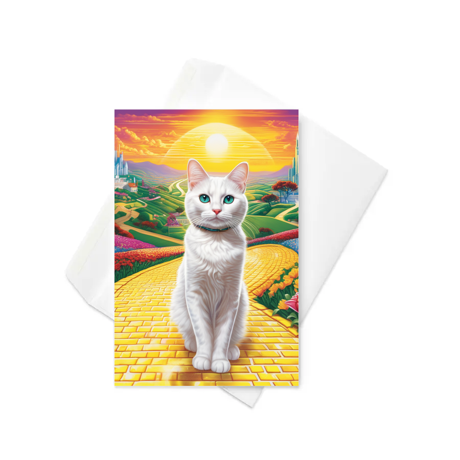 PugMug Custom White Companion Cat Greeting Card