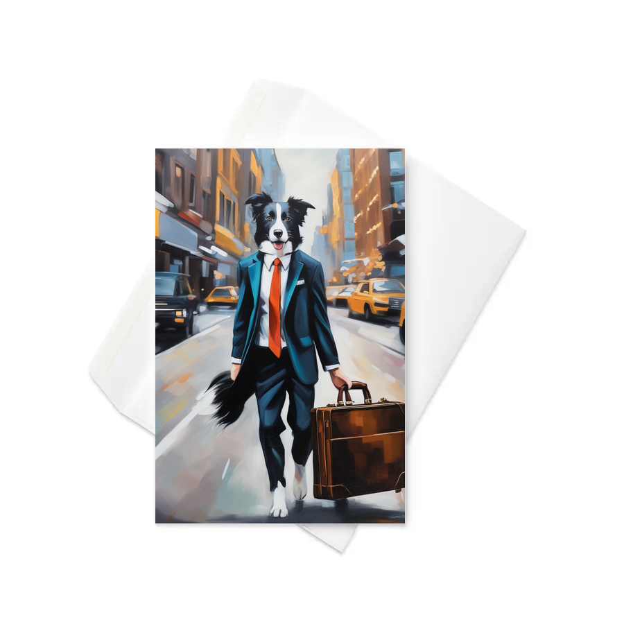 PugMug Custom Border Collie Greeting Card