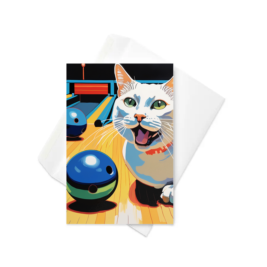PugMug Custom White Companion Cat Greeting Card