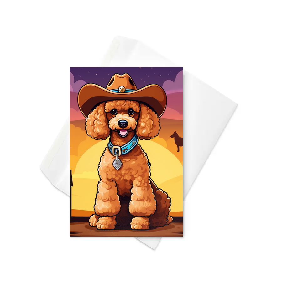 PugMug Custom Tan Poodle Greeting Card